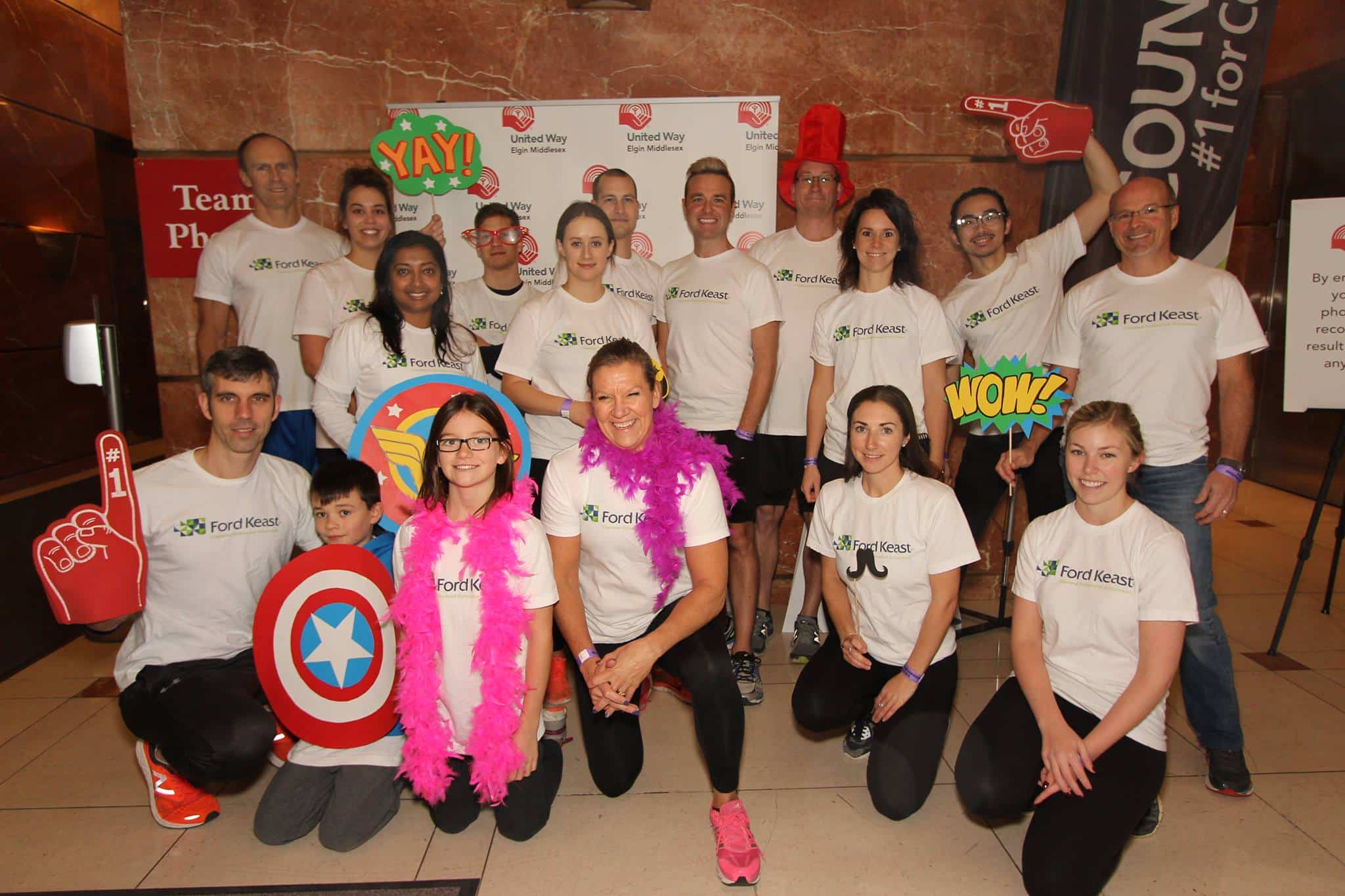 Ford Keast LLP team photo at the United Way stair climb