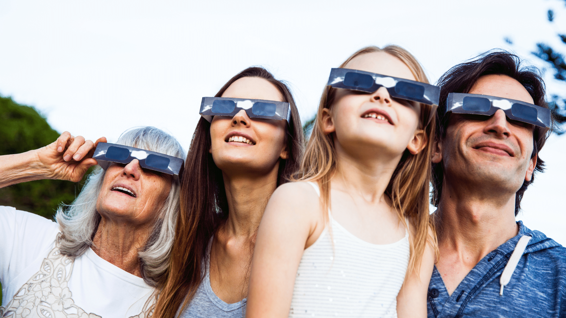 An image of a family in London Ontario viewing a solar eclipse