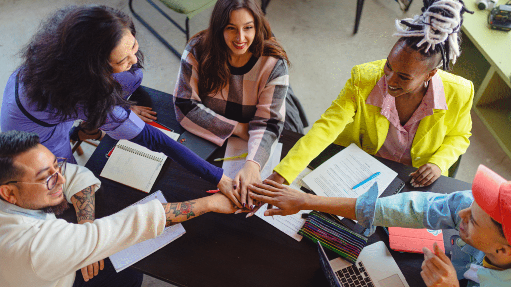 An image of a young team doing some strategic workforce planning for their small business.