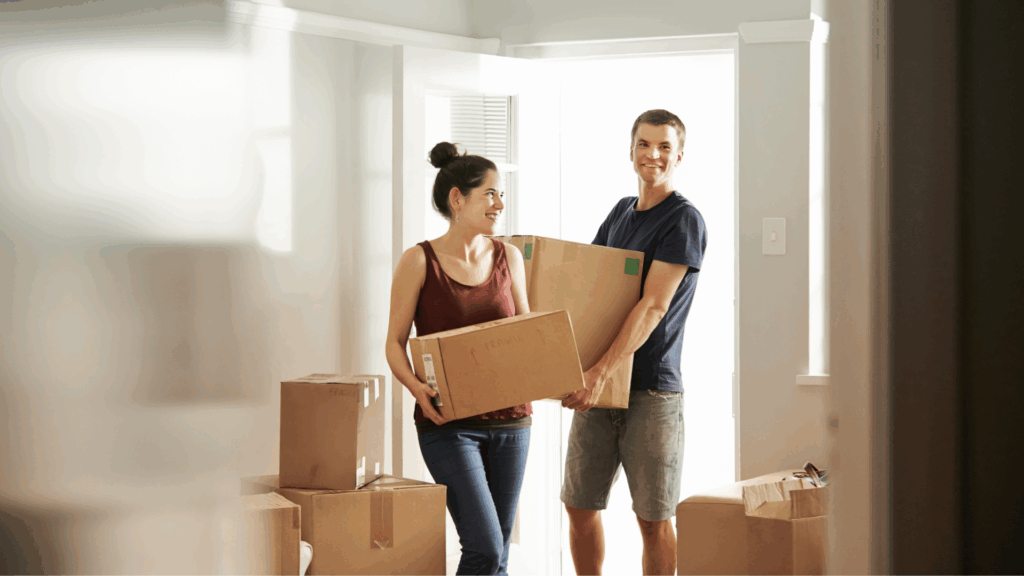 An image of a young couple who just took advantage of the First Time Home Buyers rebate for their home in London Ontario