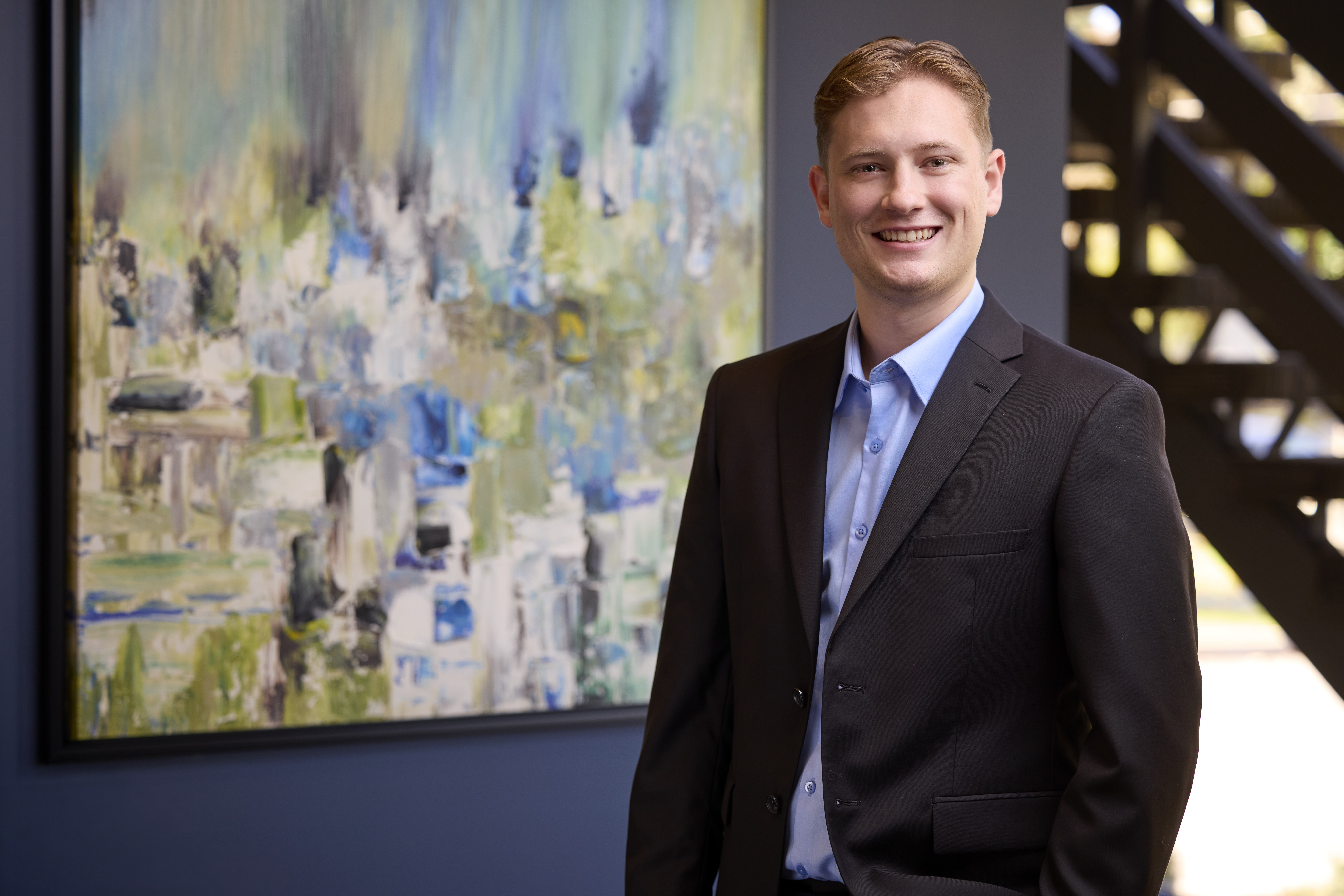 An image of Kurtis Jarrett in the Ford Keast LLP office in London Ontario