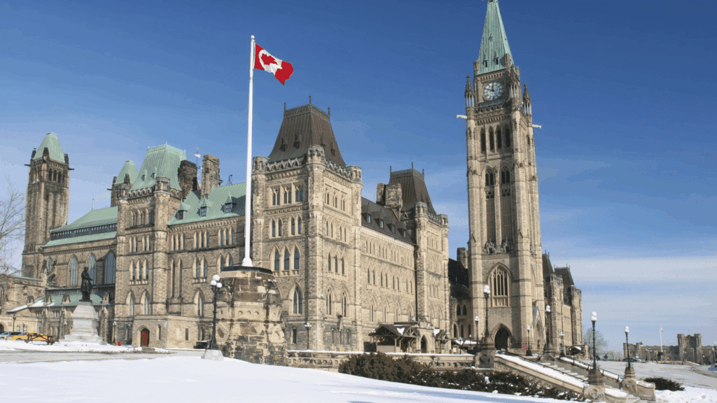 An image of Parliament in Ottawa, where Finance Minister Francois-Phillipe Champagne introduced Federal Budget 2025