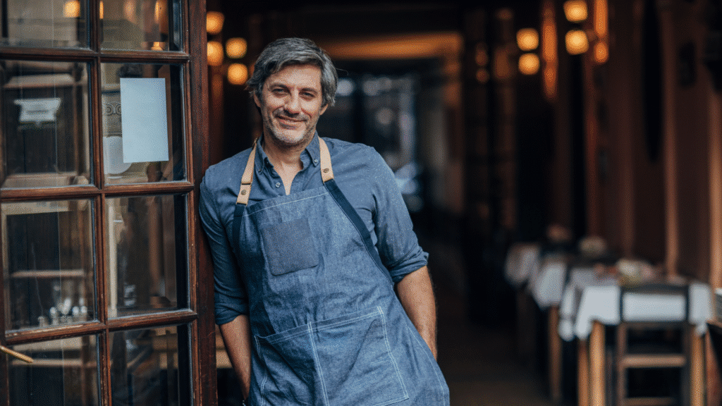 An image of a small business owner in London Ontario who just met with their local CPA to discuss working capital